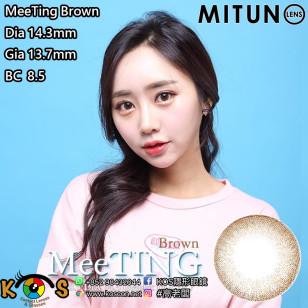 Mitunolens MeeTing Brown ミーティング ブラウン 1年用 14.3mm